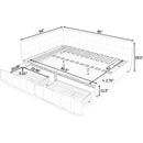 Queen Size Storage Upholstered Tufted Bed Frame, Sofa Bed Frame with Comfortable Backrest and Armrests,Queen Size Bed for Bedroom, Living Room,Velvet, grey(85.5''*64.5''*29.5'')
