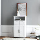Farmhouse Storage Cabinet ,Versatile Double-Door Storage Cabinet with Adjustable Shelves - Perfect for Living Room & Dining Room