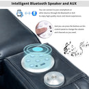 Blue PU Leather Power Recliner Theater Chair with Cooling Cup Holder, Bluetooth Speaker, LED Lights, USB Ports