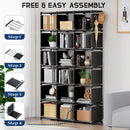 18 Cube Black Durable Bookcase With Storage Organizer