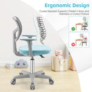 Ergonomic Kids Desk Chair With Lumbar Support Blue
