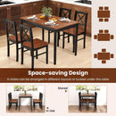 Executive Solid Rubber Wood Space Saving Dining Set