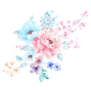 Blue and Pink Flowers Wallpaper
