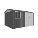 [08X10FT] Alora Outdoor Garden Tool Shed With Thickened Galvanized Steel, Sloped Roof, Vents And Double Lockable Doors (SAK66582)