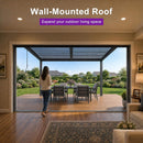 [08X10FT] Alora Modern Wall-Mounted Louvered Pergola With Aluminum Frame (SAK60977)