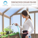 [08X16FT] Large Heavy-Duty Outdoor Wooden Greenhouse With 6MM Polycarbonate Panels And Vent Roof (SAK18467)