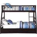 XL Twin Over Queen Bunk Bed With Drawers Espresso Finish
