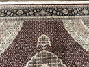 Sino Persian Rug 8x10, Herati, Elegant Oriental Carpet, Dark Maroon