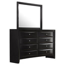Briana 8-drawer Dresser with Mirror Black