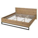ENGINEERED WOOD  BED FRAME KING SIZE,NATURAL & BLACK COLOR
