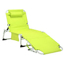 3-in-1 Heavy Duty Tanning Chair with Face Hole Adjustable 5-Position Folding Chaise Lounge Chairs for Outside Portable Lay Flat Beach Lounge Chair for Outdoor Sunbathing Patio Pool Lawn Camping Deck P