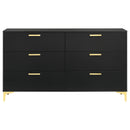 Kendall 6-drawer Dresser Black