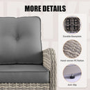 Patio Swivel Rocking Chair Set with Fire Pit