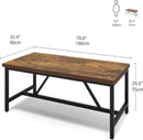 70.8 Inch Rustic Brown Farmhouse Dining Table For 6 To 8 People