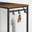 Computer Desk With Power Outlets In Rustic Brown And Black