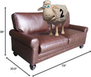 Copenhagen Rolled Arm Loveseat Chestnut Bonded Leather