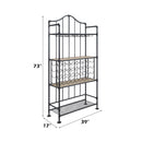 Edina - Wine Rack - Oak & Sandy Black