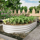 Heavy Duty Galvanized Raised Garden Bed Kit for Vegetables, Flowers & Herbs, Rust-Resistant, Easy Assembly, 8x4x1ft, Silver