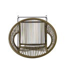 Ferrara Outdoor Patio Green Faux Wicker Barstool Set with Ergonomic Design and Durable PE Material