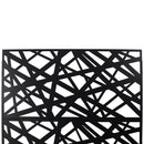 Outdoor & Indoor Privacy Screen Metal Privacy Screen 76' H×48' W, Freestanding Decorative Privacy Screen for Deck Balcony Patio, Privacy Fence Panels for Outside Lawn Garden PS117 BLACK