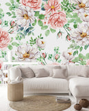 Fashionable Pastel Color Flowers Wallpaper Chic