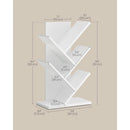 Cloud White Tree Bookshelf Five Tier Corner Shelf Unit