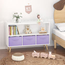 Bookcase With Collapsible Drawers, Book Display Organizer