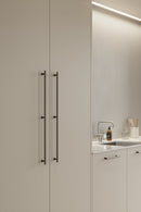 Dark Rubbed Bronze "Villa" Cabinet Knobs and Pulls | Fluted Cabinet Hardware