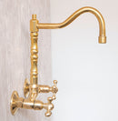 Wall Mounted Unlacquered Brass Faucet