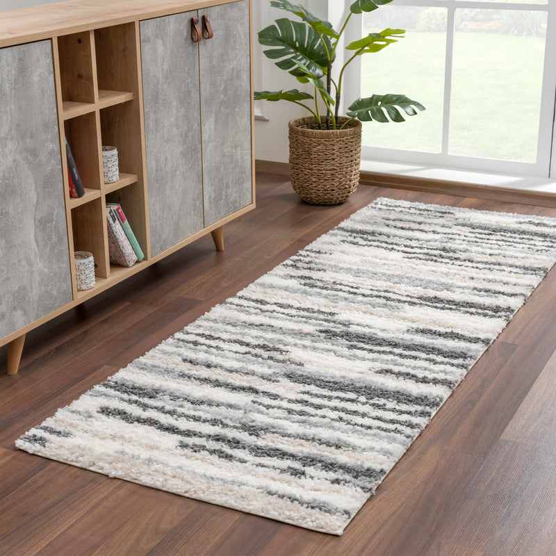 Zoya Irregular Striped Area Rug