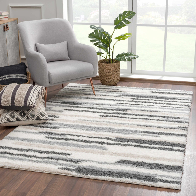 Zoya Irregular Striped Area Rug