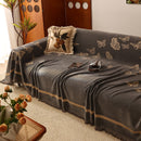 Butterfly Jacquard Soft Couch Blankets Cover for Couch Reversible Modern Sofa Slipcover Throw Covers