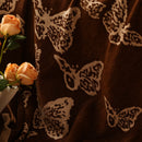 Butterfly Jacquard Soft Couch Blankets Cover for Couch Reversible Modern Sofa Slipcover Throw Covers