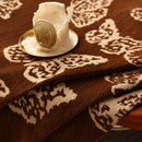 Butterfly Jacquard Soft Couch Blankets Cover for Couch Reversible Modern Sofa Slipcover Throw Covers