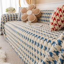 Luxury Plush Universal Couch Cover Blanket, Washable Couch Protector Houndstooth Sofa Covers