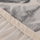 Botanical Sofa Cover with Chiffon Skirt, Floral Couch Throw Blanket for All-Season