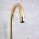 Unlacquered Solid Brass Deck Mounted Bathroom Faucet