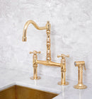 Timeless Unlacquered Brass Bridge Faucet for Classic Elegance