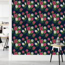 Fashionable Dark Wallpaper with Protea Vogue