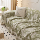 Chenille Blossoming Flowers Couch Covers, Couch Protector Blanket for Couches, Pet Furniture Throw