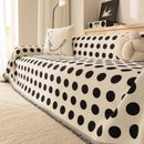 Chenille Polka Dot Sofa Cover Throw, Soft Thick Couch Cover Blanket Furniture Covers