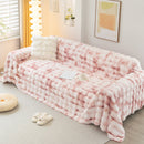 Thick Faux Fur Couch Cover Fluffy Fuzzy Warm Washable Furniture Protector for Kids Pets