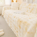 Thick Faux Fur Couch Cover Fluffy Fuzzy Warm Washable Furniture Protector for Kids Pets