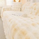Thick Faux Fur Couch Cover Fluffy Fuzzy Warm Washable Furniture Protector for Kids Pets