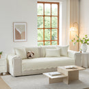 Floral Cotton Quilted Sofa Cover, Non-Slip Couch Protector with Scalloped Edges