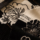 Jacquard Floral Band Sofa Cover with Tassels, Thick Textured Couch Throw Blanket