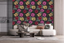 Contemporary Brightly Flowers Wallpaper Smart Quality
