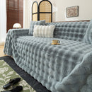 Thick Faux Fur Sofa Cover Fluffy Plush Warm Sofa Slipcover Furniture Protector for Couch Bed