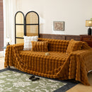 Thick Faux Fur Sofa Cover Fluffy Plush Warm Sofa Slipcover Furniture Protector for Couch Bed