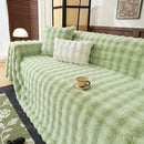 Thick Faux Fur Sofa Cover Fluffy Plush Warm Sofa Slipcover Furniture Protector for Couch Bed